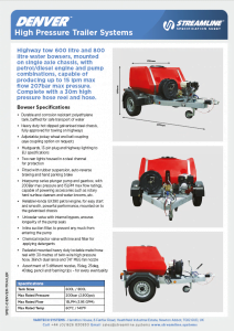Denver™ High Pressure Trailer System Specification Sheet