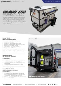 Streamline® Bravo™ 650 RODI Tank System - Specification Sheet