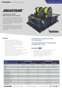Smartank® Skid Flat Tank Pure Water System - Specification Sheet