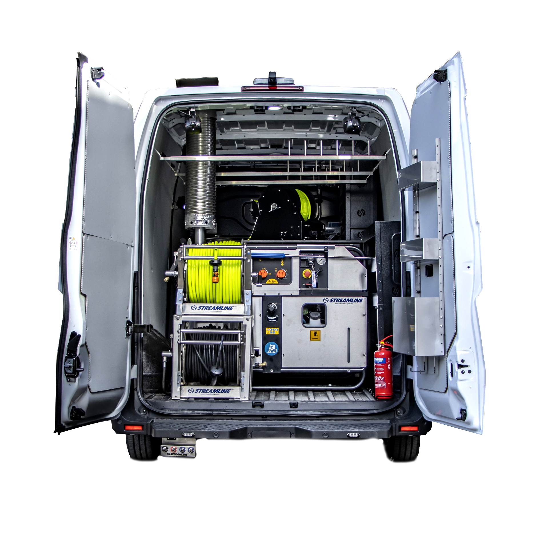 van mounted solar panel cleaning solutions